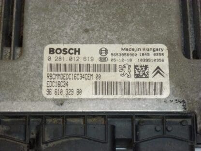 Unité de commande Bosch EDC16C34 1.6 HDI 0281012619 9661023980